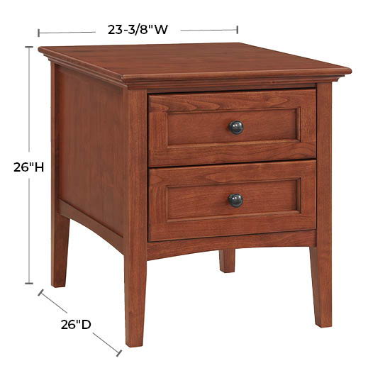 McKenzie - End Table - Glazed Antique Cherry