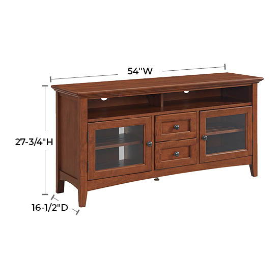 McKenzie - 54" W Sound Bar Media Console - Glazed Antique Cherry