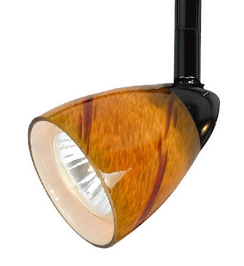 4.87" Height Serpentine Track Head With Shade - Orange & Black