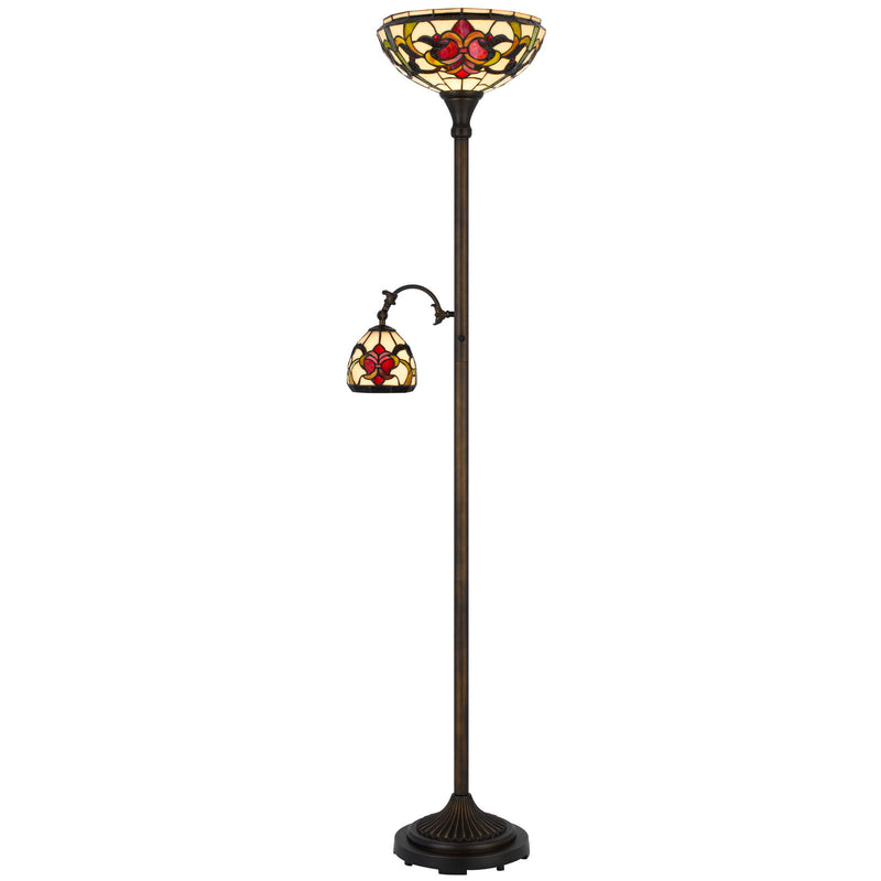Victorian - 71" Height Resin Torchiere - Dark Bronze / Light Brown