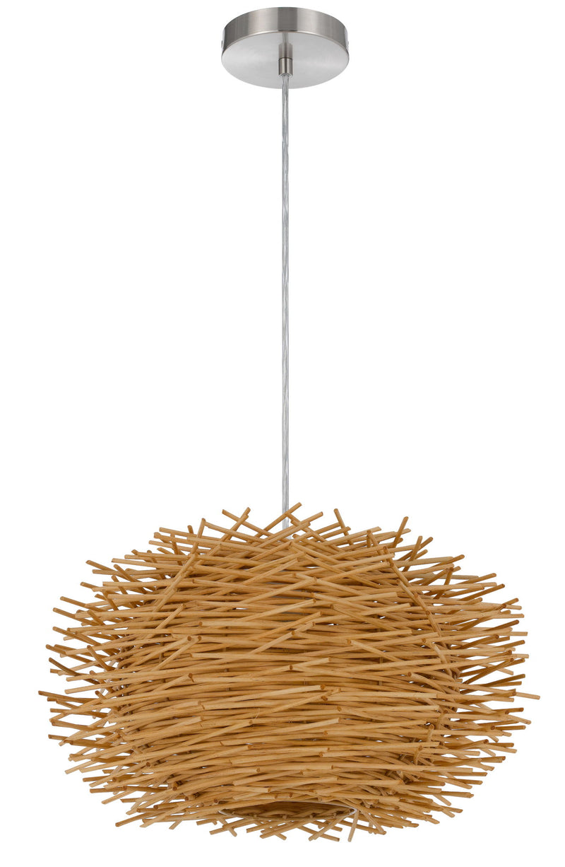 Ekaha - Rattan Pendant On Cord With Canopy