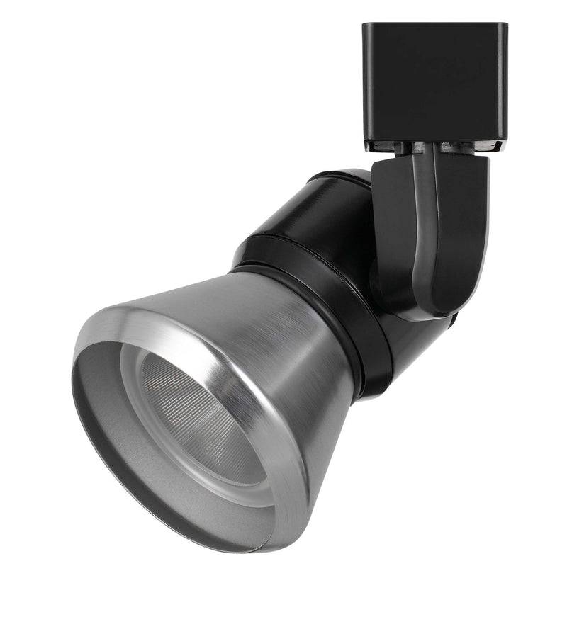 6.25" Height Metal Track Head - Black & Brushed Steel