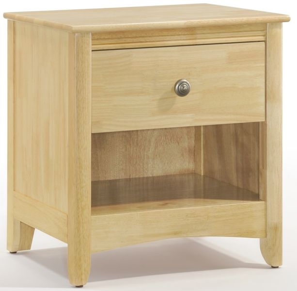 Nightstand Night & Day Furniture Secrets Natural Wood Nightstand With Hidden Tray
