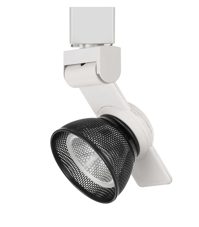 6" Height Metal Track Head - White & Black - Mesh