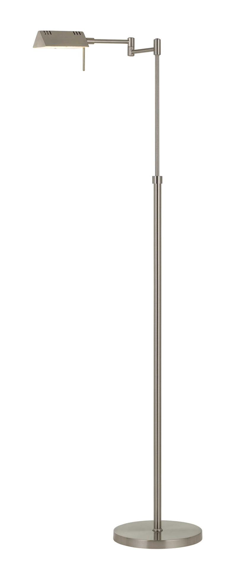 Clemson - 58.5" Height Metal Floor Lamp - Brushed Steel