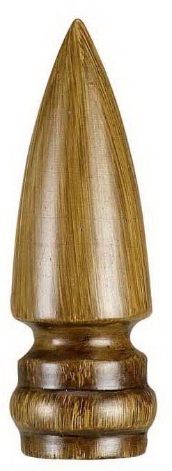 3" Height Resin Finial - Lighttone Faux Wood