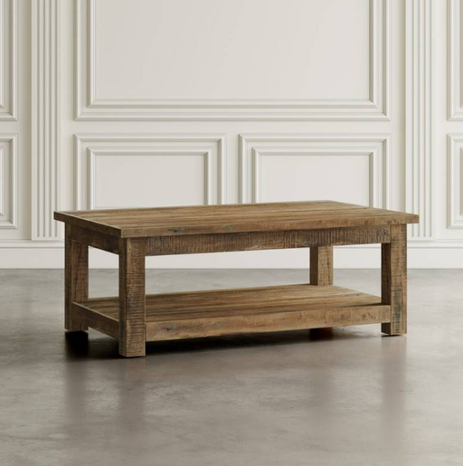 Nan Jofran Reclamation Brown Reclaimed Wood Rectangular Coffee Table With Shelf by Jofran Inc.