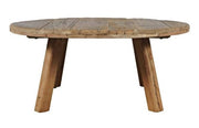 Nan Jofran Reclamation Brown Round Wood Coffee Table With Storage Shelf by Jofran Inc.