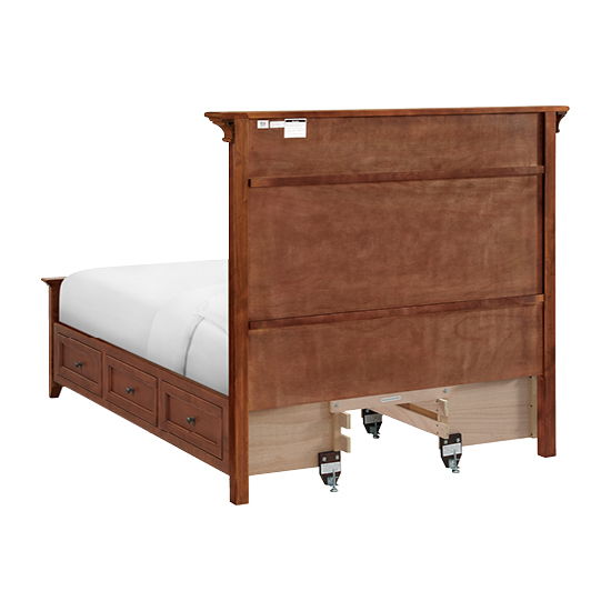 McKenzie - Queen Grand Storage Bed - Glazed Antique Cherry