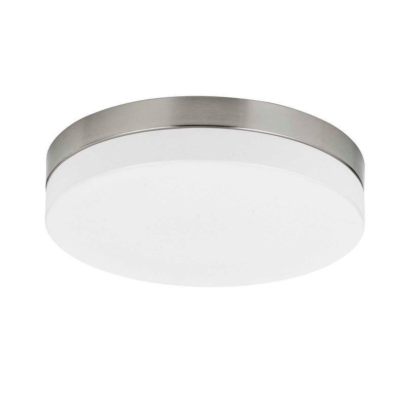 14" Height Acrylic and Metal Fixture - Brushed Steel