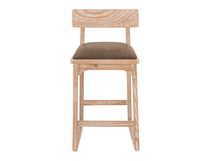 Balam - 24" Barstool (Set of 2) - Light Brown / Dark Brown