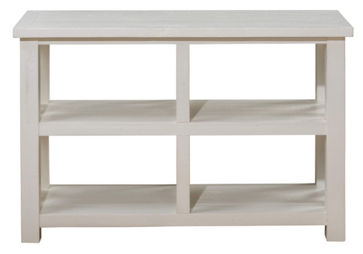 Nan Jofran Madaket White Reclaimed Pine Wood Coastal Console Sofa Table by Jofran Inc.