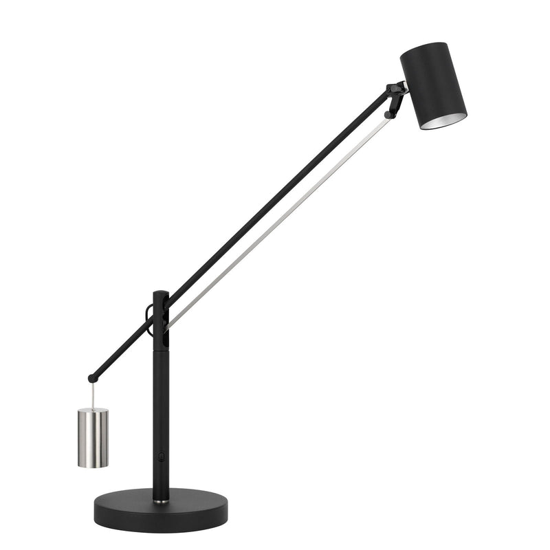Pendulo - 11-23.5" Height Metal Desk Lamp - Sand Black
