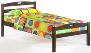 Panel Bed Night & Day Furniture Sesame Twin Wood Panel Bed Dark Chocolate
