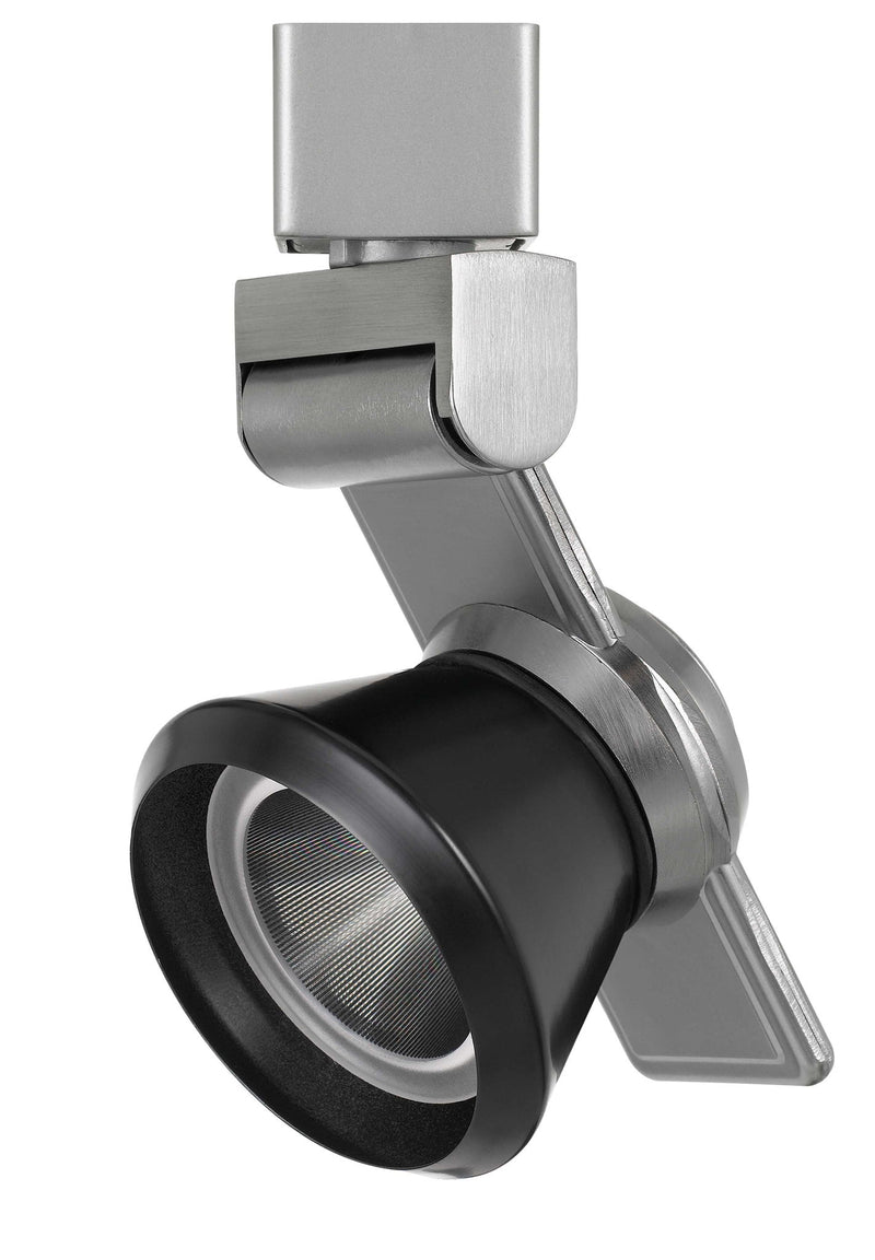 6" Height Metal Track Head - Brushed Steel & Black