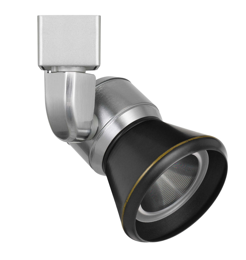 6.25" Height Metal Track Head - Brushed Steel & Dark Bronze
