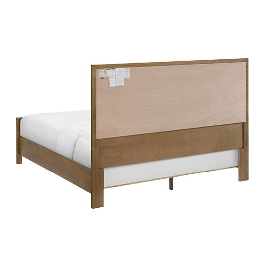 Bailey - King Upholstered Panel Bed - Nutmeg / Beige