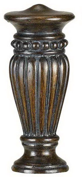 1" Height Resin Finial - Medium Wood