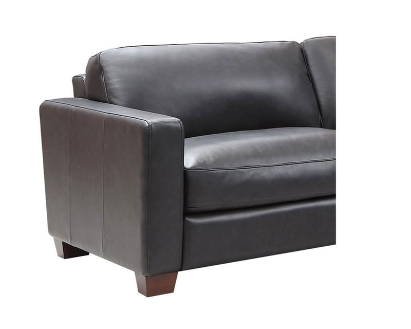Brent 4pc Leather Sectional by Leather Italia