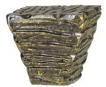 1.13" Height Square Resin Finial - Raw Gold