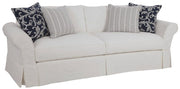 Sofa Four Seasons Alyssa Customizable Slipcovered Grande Sofa With Pillows
