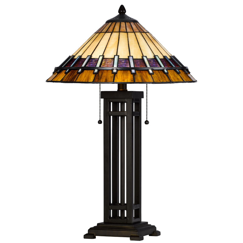 3111 Tiffany - 25.5" Height Metal / Resin Table Lamp - Dark Bronze