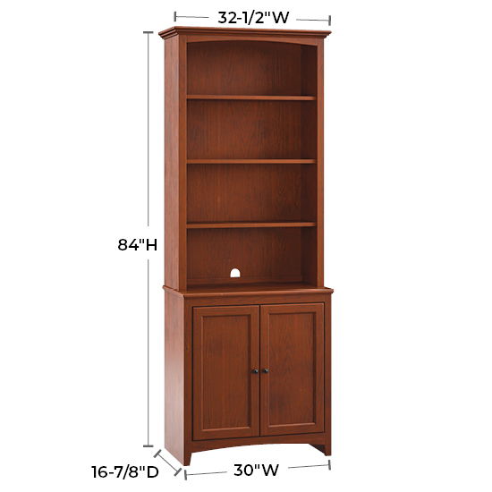 McKenzie - 32.5" W Hutch - Glazed Antique Cherry