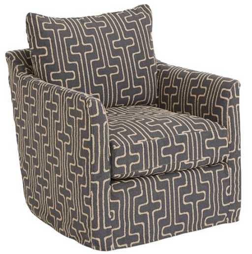 Nan Four Seasons Scout Customizable Slipcovered Fabric Swivel Glider Chair