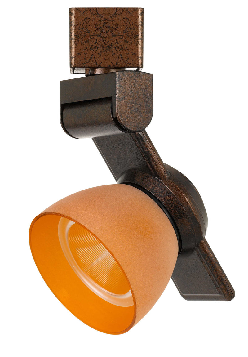 6" Height Metal Track Head - Rust & Orange