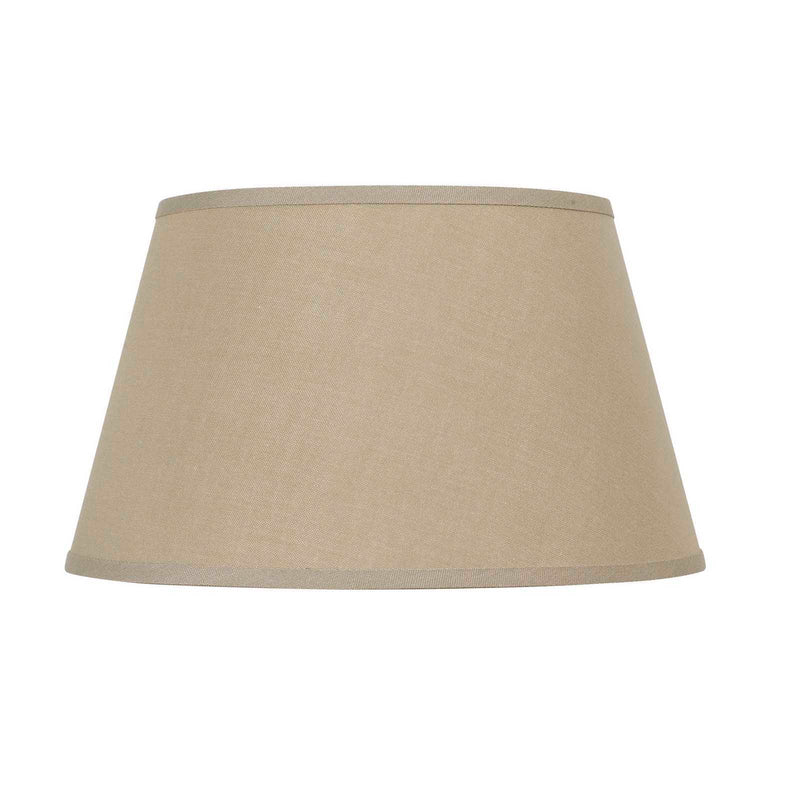 12" Height Fabric Shade - Khaki & Beige - 20" Diameter