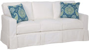Nan Four Seasons Caroline Customizable 3-Seat Fabric Slipcovered Sofa With Pillows