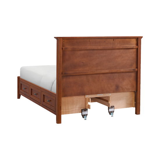 McKenzie - Full Classic Storage Bed - Glazed Antique Cherry