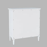 Jofran Westport Glass Accent Cabinet with Beadboard Drawers