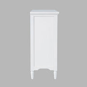 Jofran Westport Glass Accent Cabinet with Beadboard Drawers