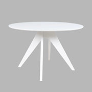 Jofran Axis Round Dining Table in Sable or White Finish