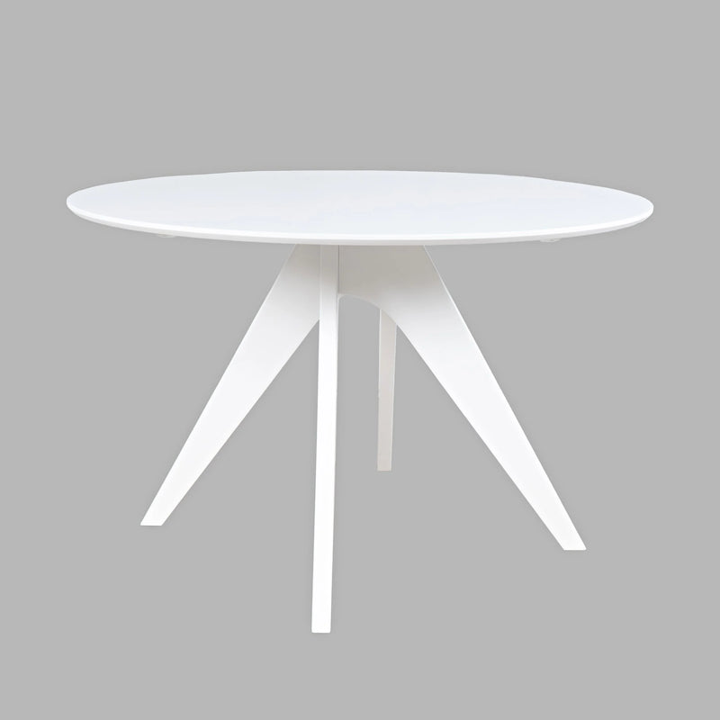 Jofran Axis Round Dining Table in Sable or White Finish