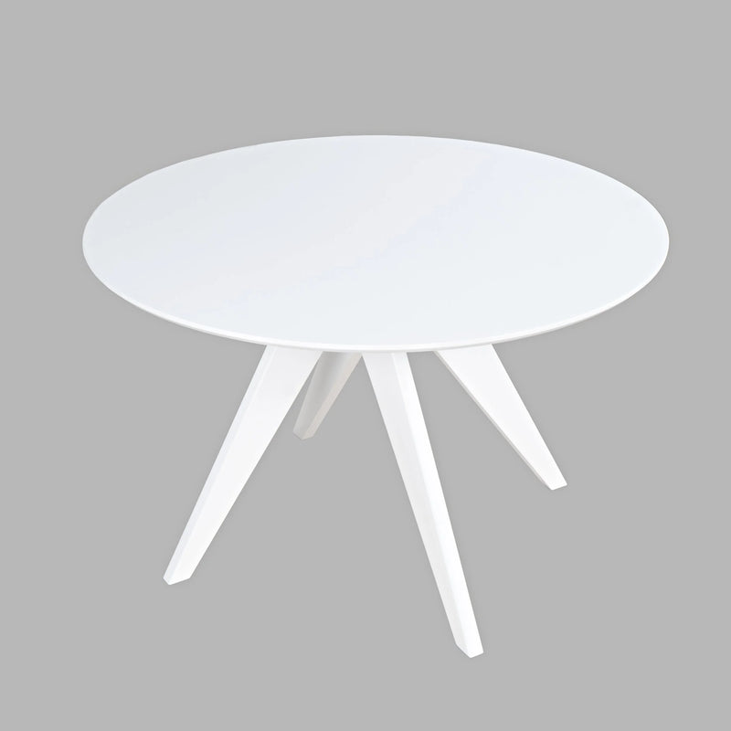 Jofran Axis Round Dining Table in Sable or White Finish