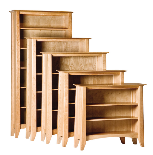 Bookcase Woodforms Willow 40-Inch Natural Cherry Wood Bookcase With Three Shelves