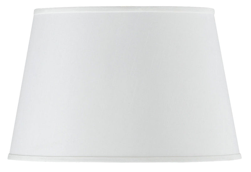 Coolie - 11" Height Round Hardback Fabric Shade - White - 17" Diameter