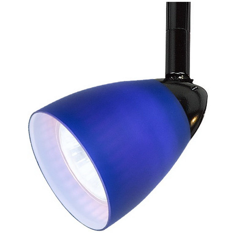 4.87" Height Serpentine Track Head With Shade - Blue & Black