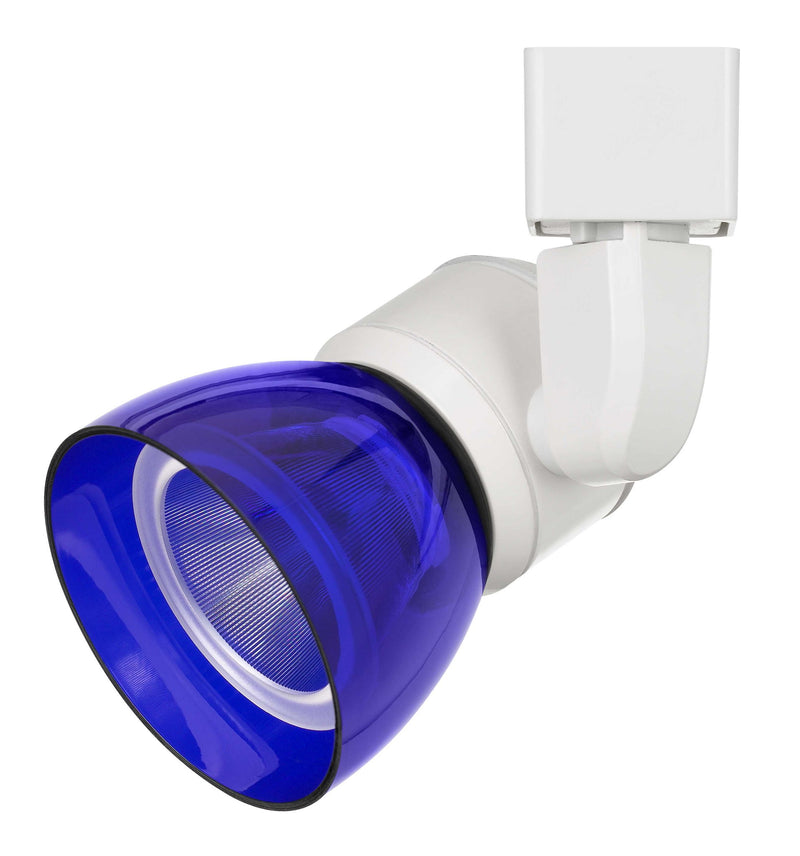 6.25" Height Metal Track Head - White & Blue