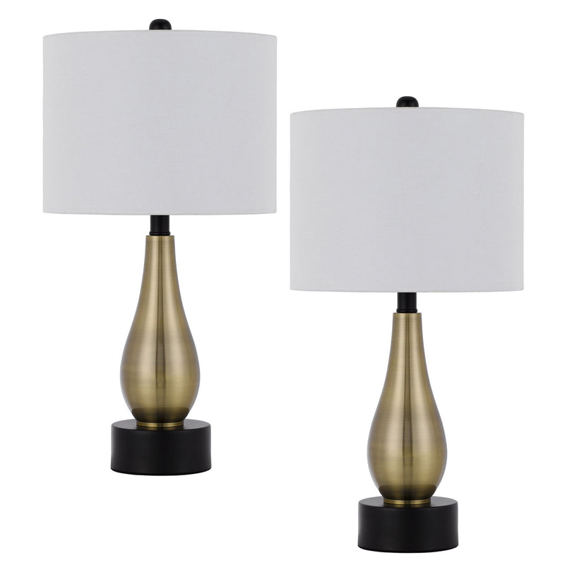 Ashland - 23" Height Metal Table Lamp (Set of 2) - Black / Antique Brass