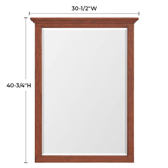 McKenzie - Beveled Mirror - Glazed Antique Cherry