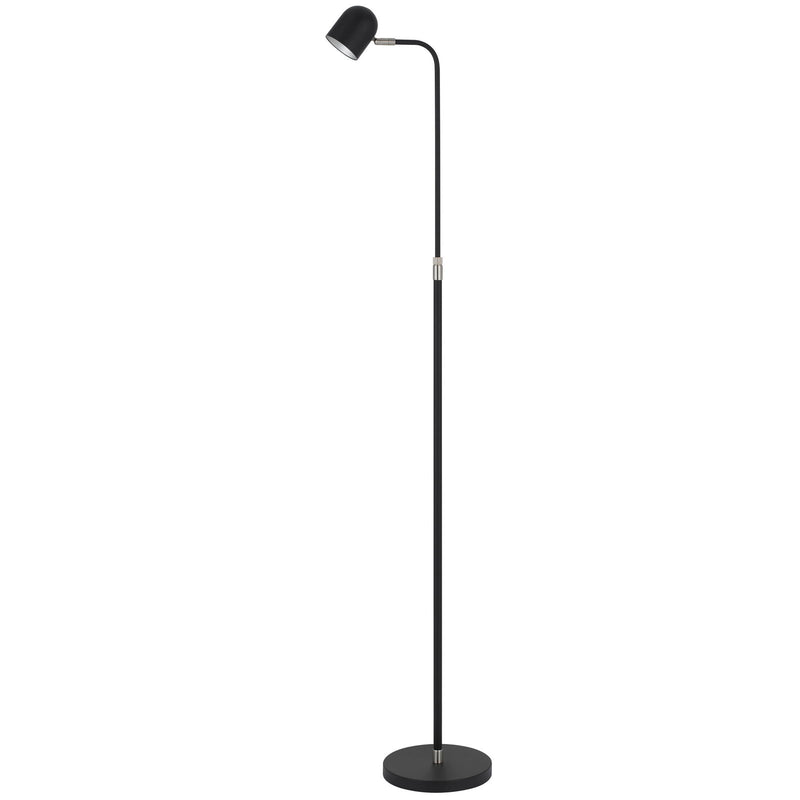 Stratus - 42.25-55.25" Height Metal Floor Lamp - Sand Black