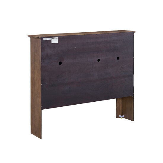 McKenzie - Queen Classic Bookcase Headboard - Java