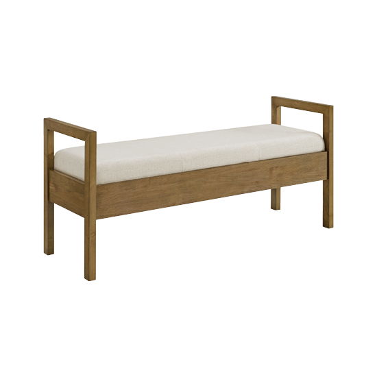 Bailey - Upholstered Arm Bench - Nutmeg