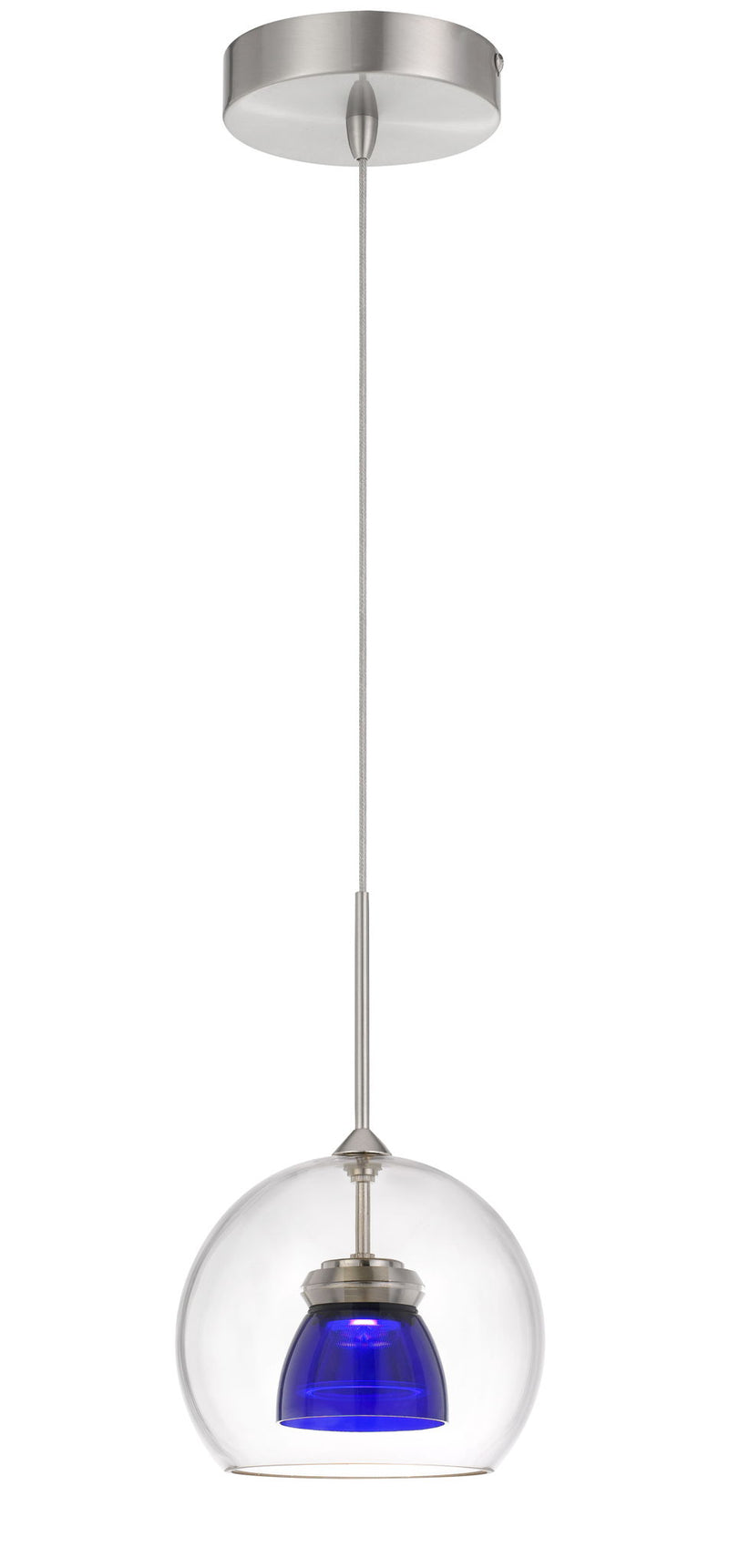 11.5" Height Pendant - Clear Blue