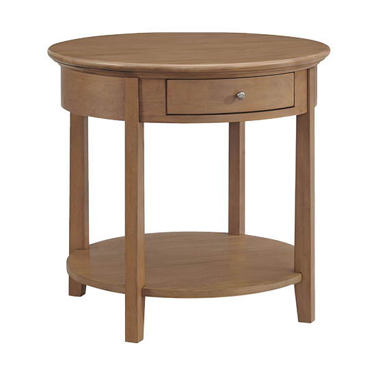 McKenzie - Round End Table - Pecan