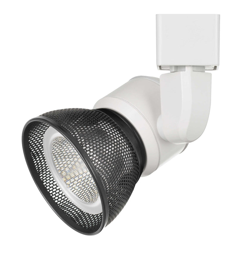 6.25" Height Metal Track Head - White & Black - Mesh