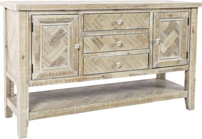 Nan Jofran Fairview Transitional Ash Wood Server With Chevron Inlay by Jofran Inc.